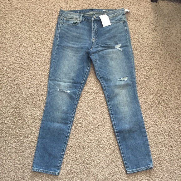 GAP True Skinny Distressed Jeans Sz 31r NWT - Picture 2 of 3